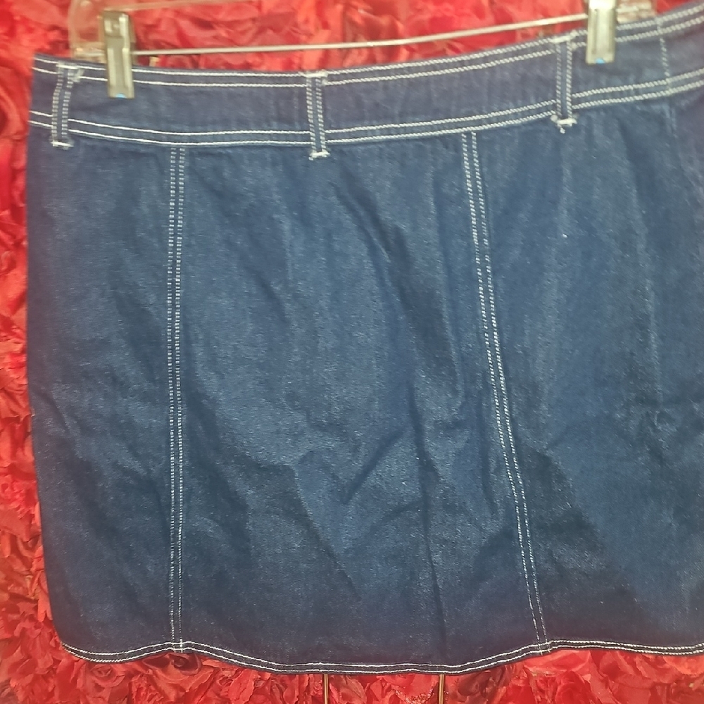 POPSUGAR NWT Women's Denim Fruit Stand Mini Skirt Size 16 - Picture 9 of 9